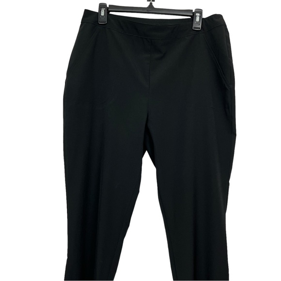 Chico’s Women’s Pull On Pants Sz 10 (Chico Sz 1.5) Color Black Pockets Stretch - Picture 2 of 12